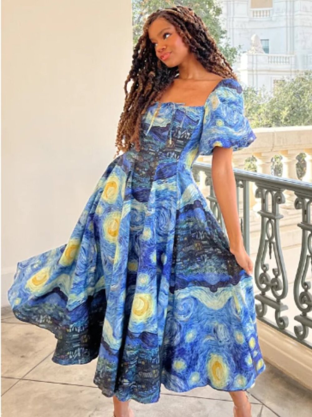 Selkie Starry Night day Dress, L NWOT Unworn